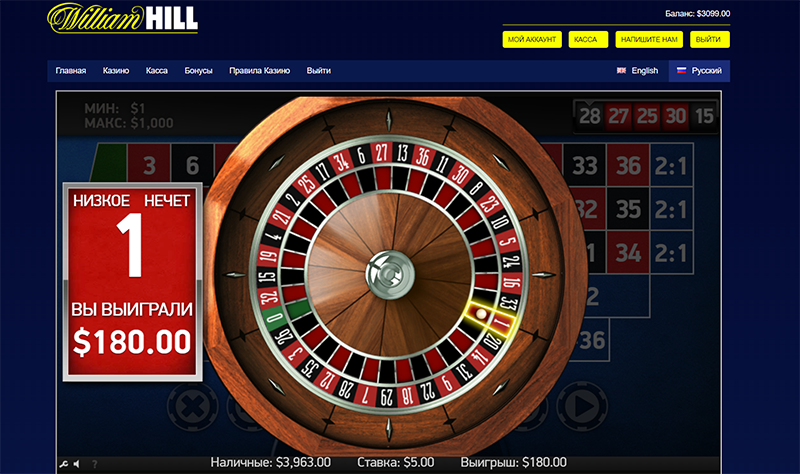 Casino Williamhill развод